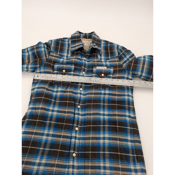 True Religion Shirt Men's XS Plaid Flannel Long Sleeve Button Up Lined - Picture 7 of 10